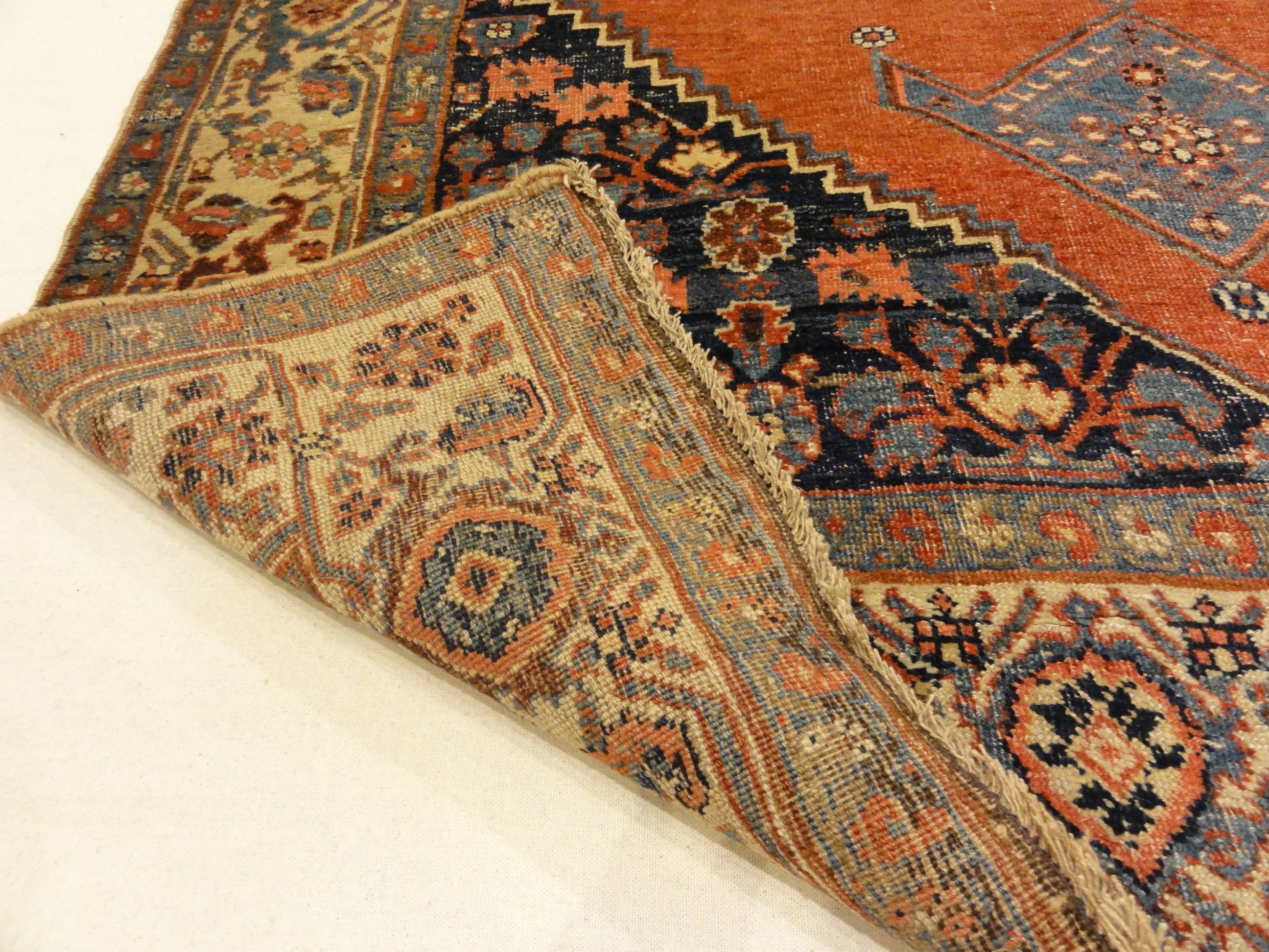 Antique Halvai Bijar Mid 19th Century Wool Foundation Rug 30131