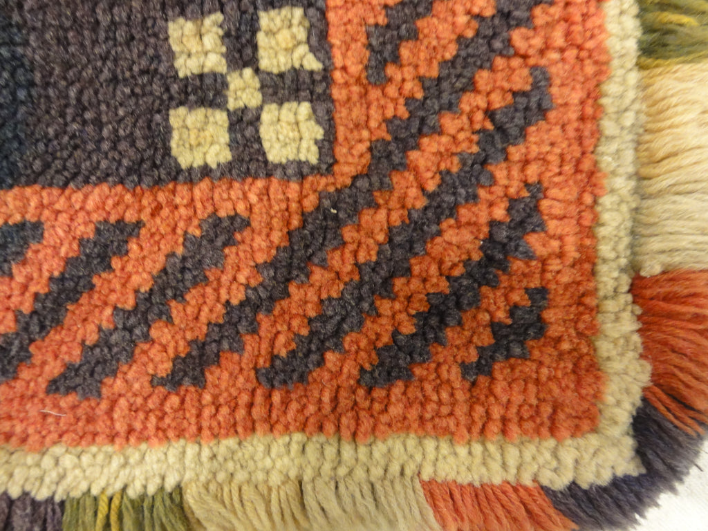 Antique Swedish Floral Pile Rug. A piece of genuine antique woven carpet art sold at Santa Barbara Design Center Rugs and More.