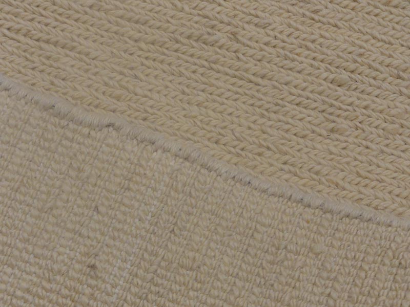 Plain White Loop Flat Weave 57480