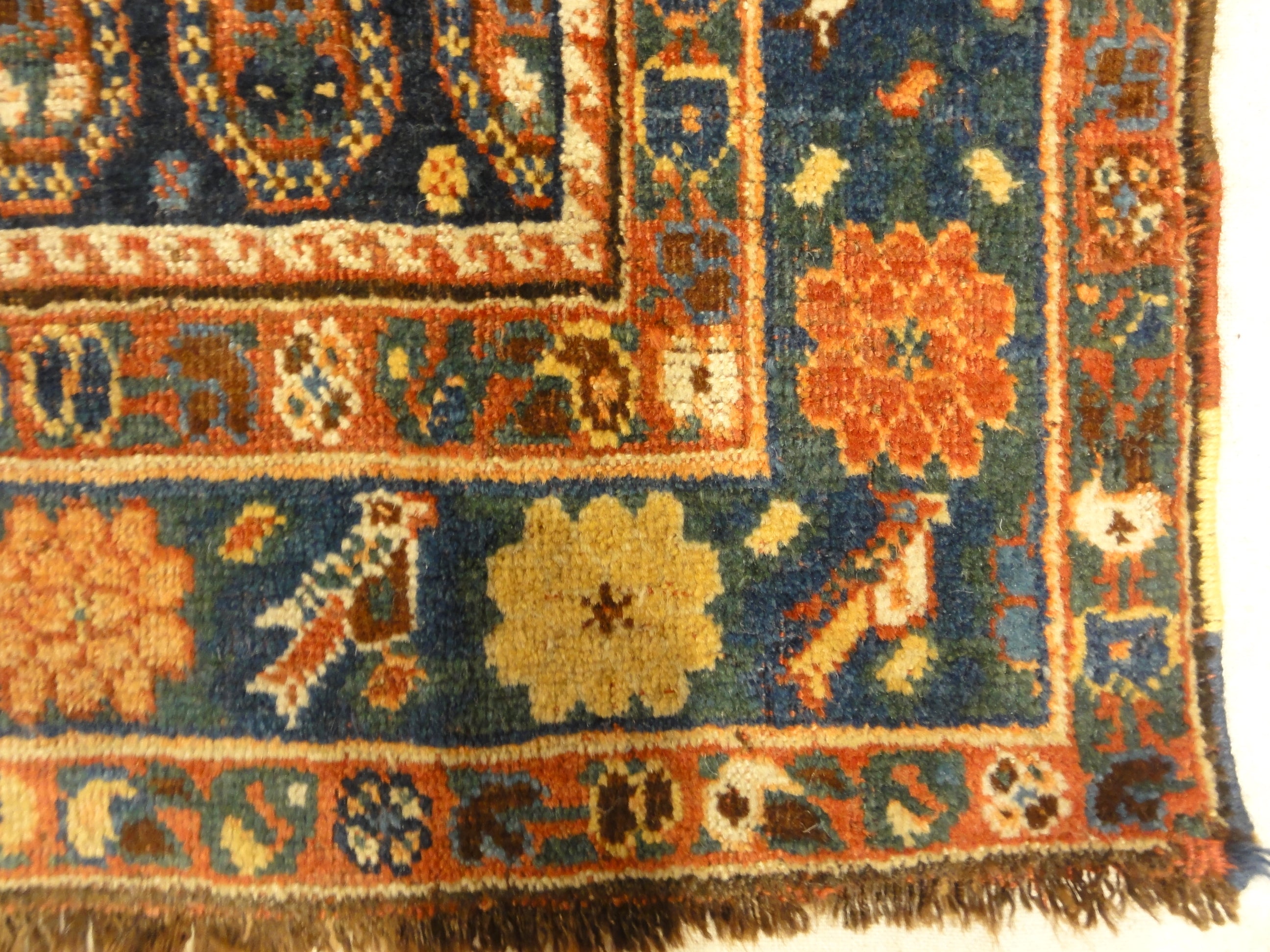 Antique Afshar Traditional Boteh Rug. A piece of genuine authentic antique woven carpet art sold by Santa Barbara Design Center, Rugs and More.