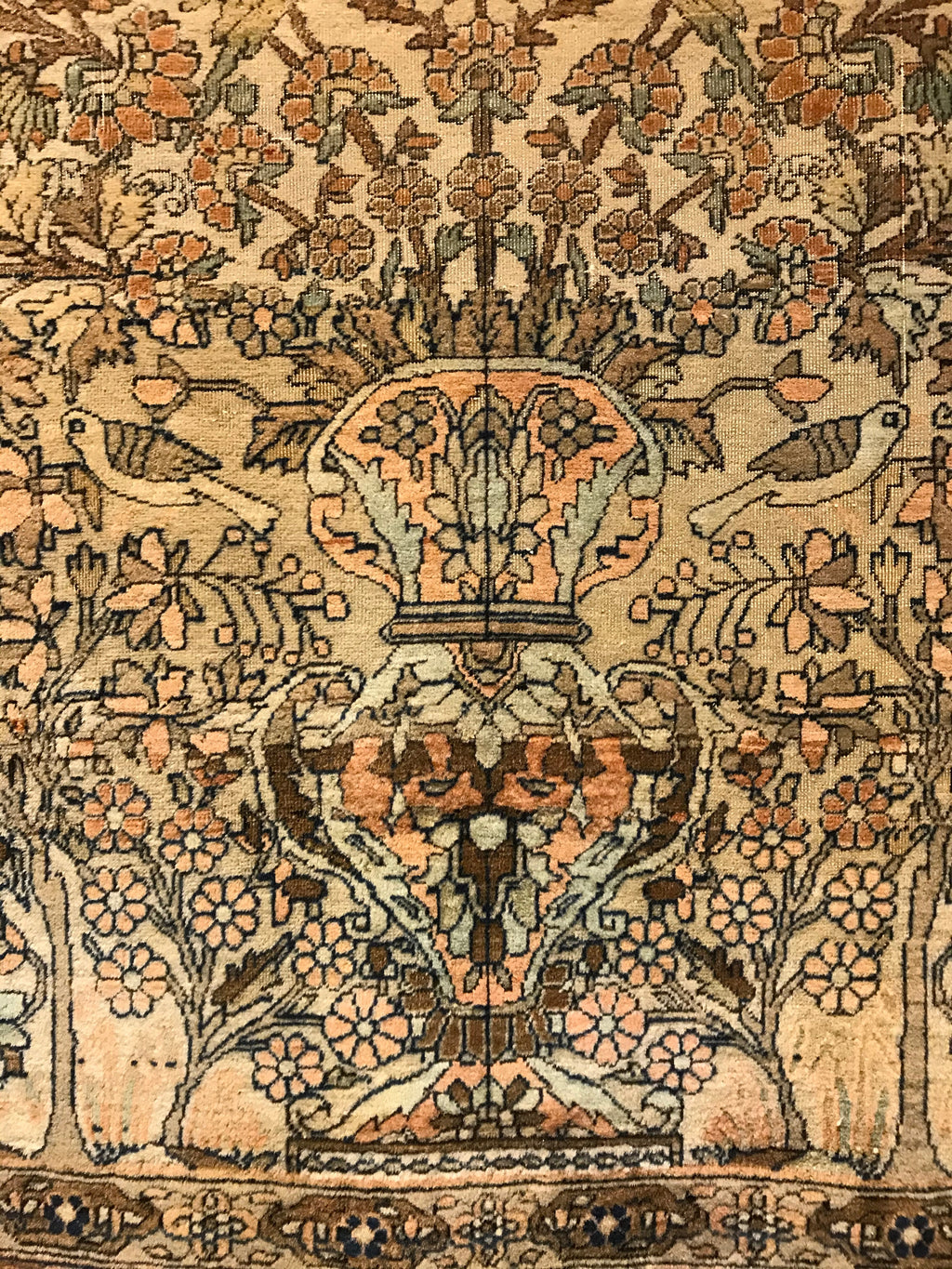 Antique Master Mohtasham Kashan Tree of Life Rug in mint condition ca.1880 29237