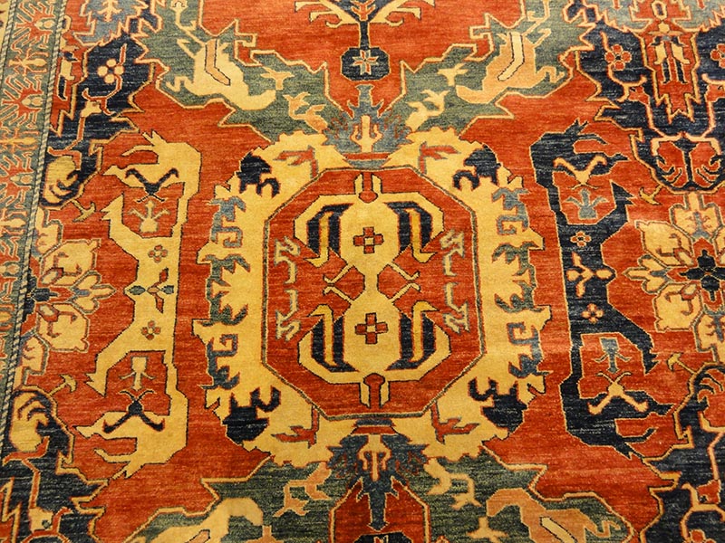 Finest Dragon Kazak Caucasian Rug Blessed by HH Dalai Lama 43700