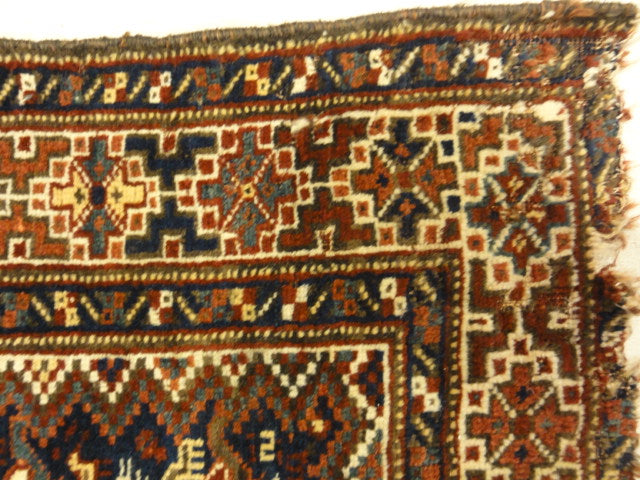 Antique Kahmseh Chicken Rug 30072