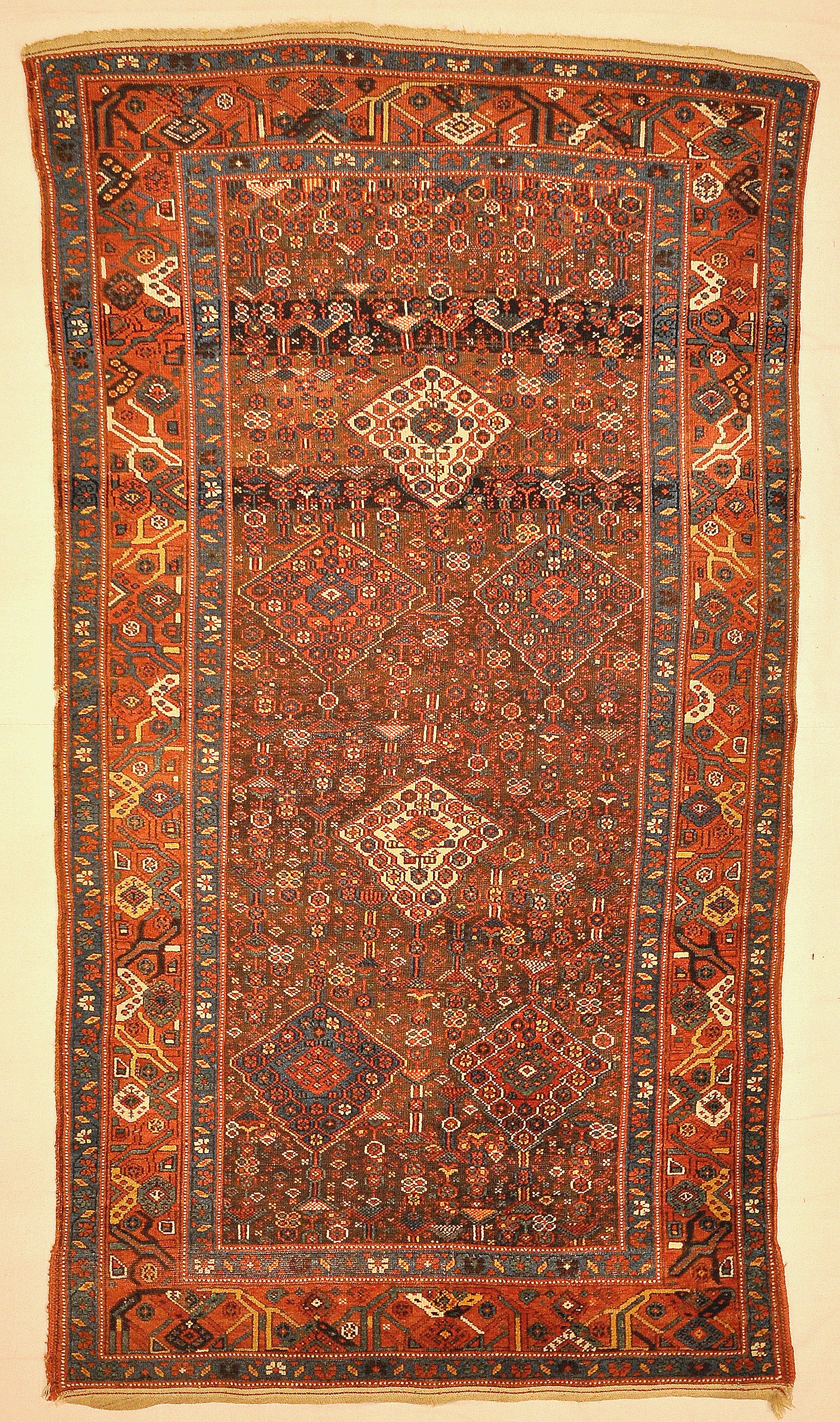 Antique West Persian Kurdish Rug circa 1875 Genuine Authentic Intricate Woven Carpet Art Santa Barbara Design Center Rugs and More