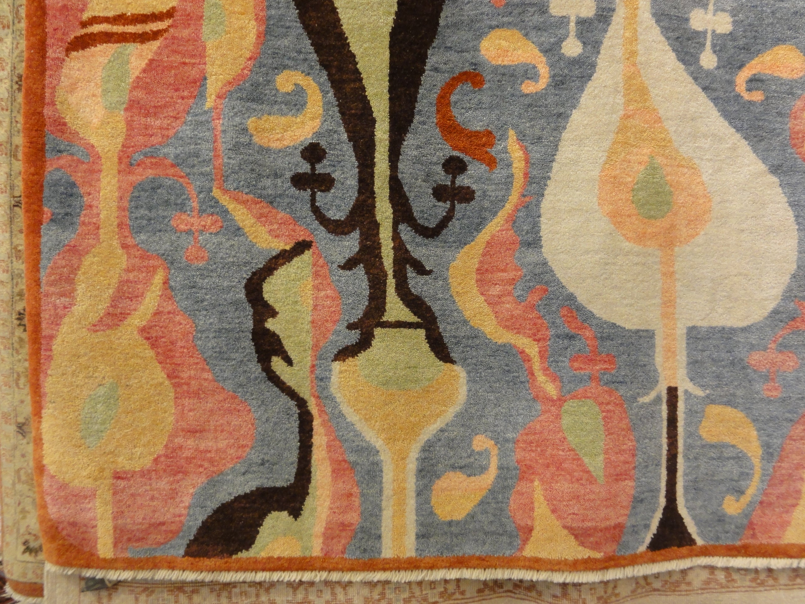 29143 Ikat rug Uzbak textile design