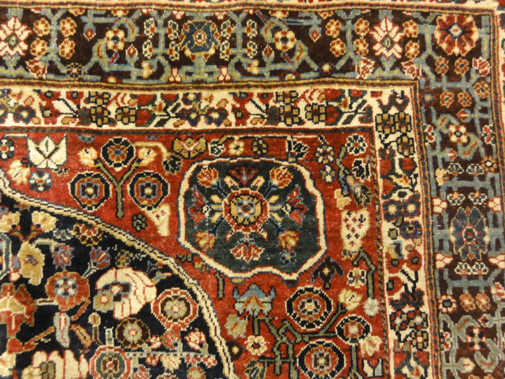 Very Rare Antique millefleure Qashqai 1001 Flowers Rug 30699
