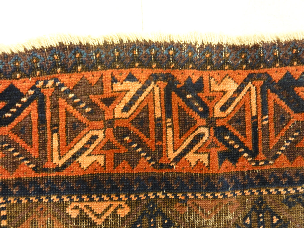 Antique Original Afghani Baluch Multicolor Diamonds 30249