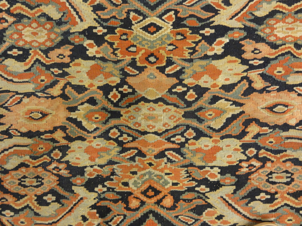 Antique Persian Bijar Kilim Flat Woven 19th Century 30226