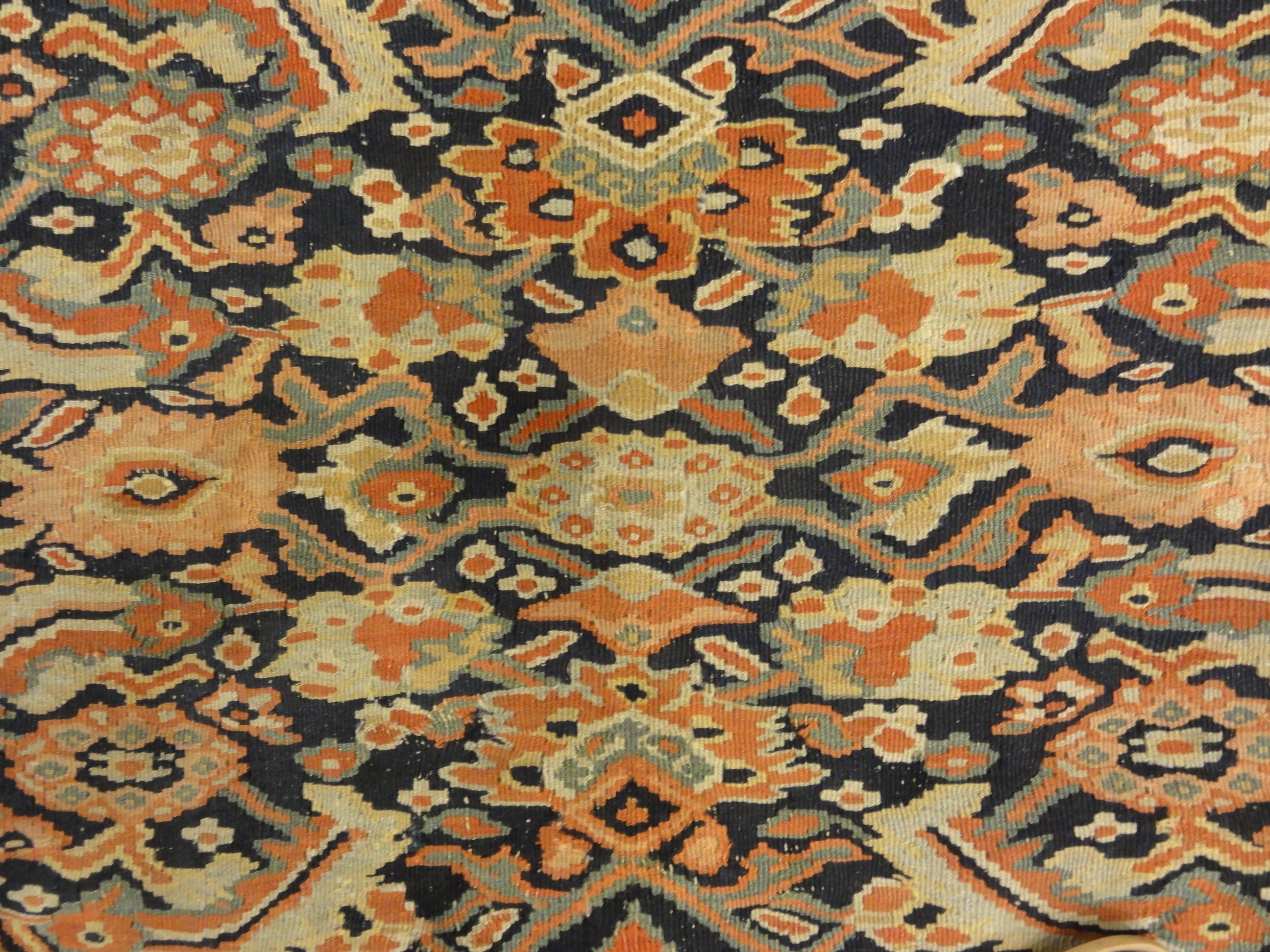 Antique Persian Bijar Kilim Flat Woven 19th Century 30226