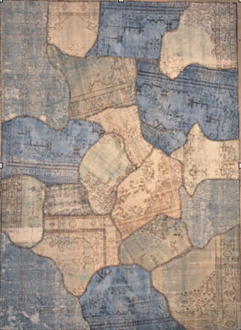 Patchwork Blue rugs and more oriental carpet 27595-