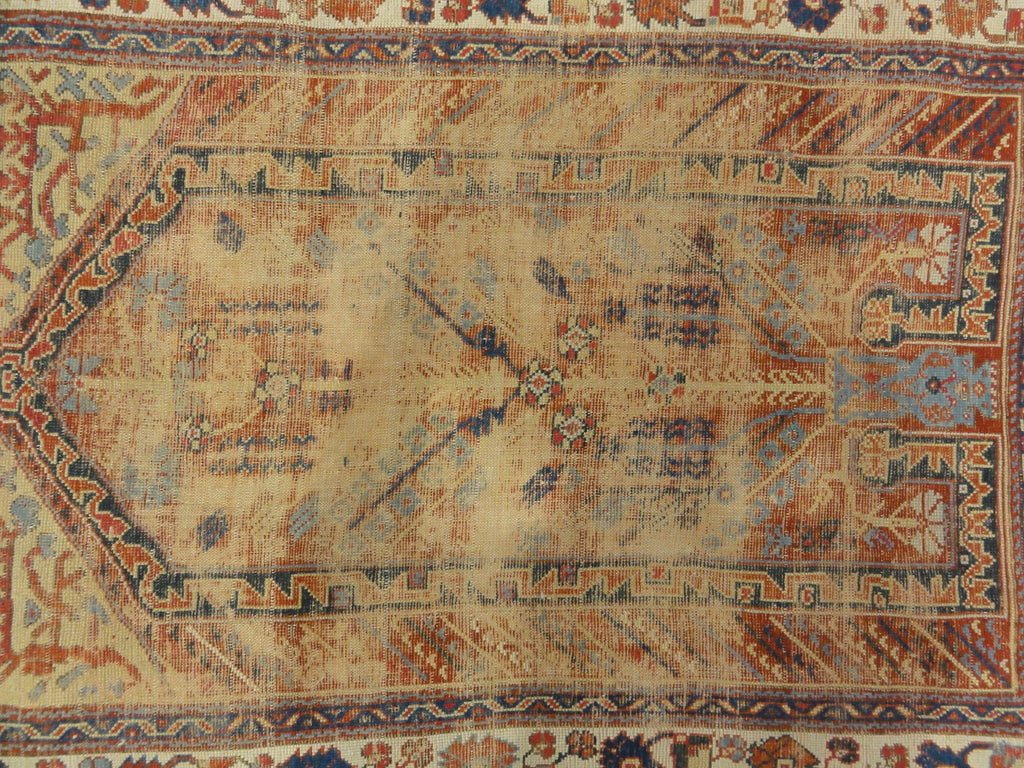 Rare Classical Milas Prayer Rug from Turkey Pre-1700s 30134