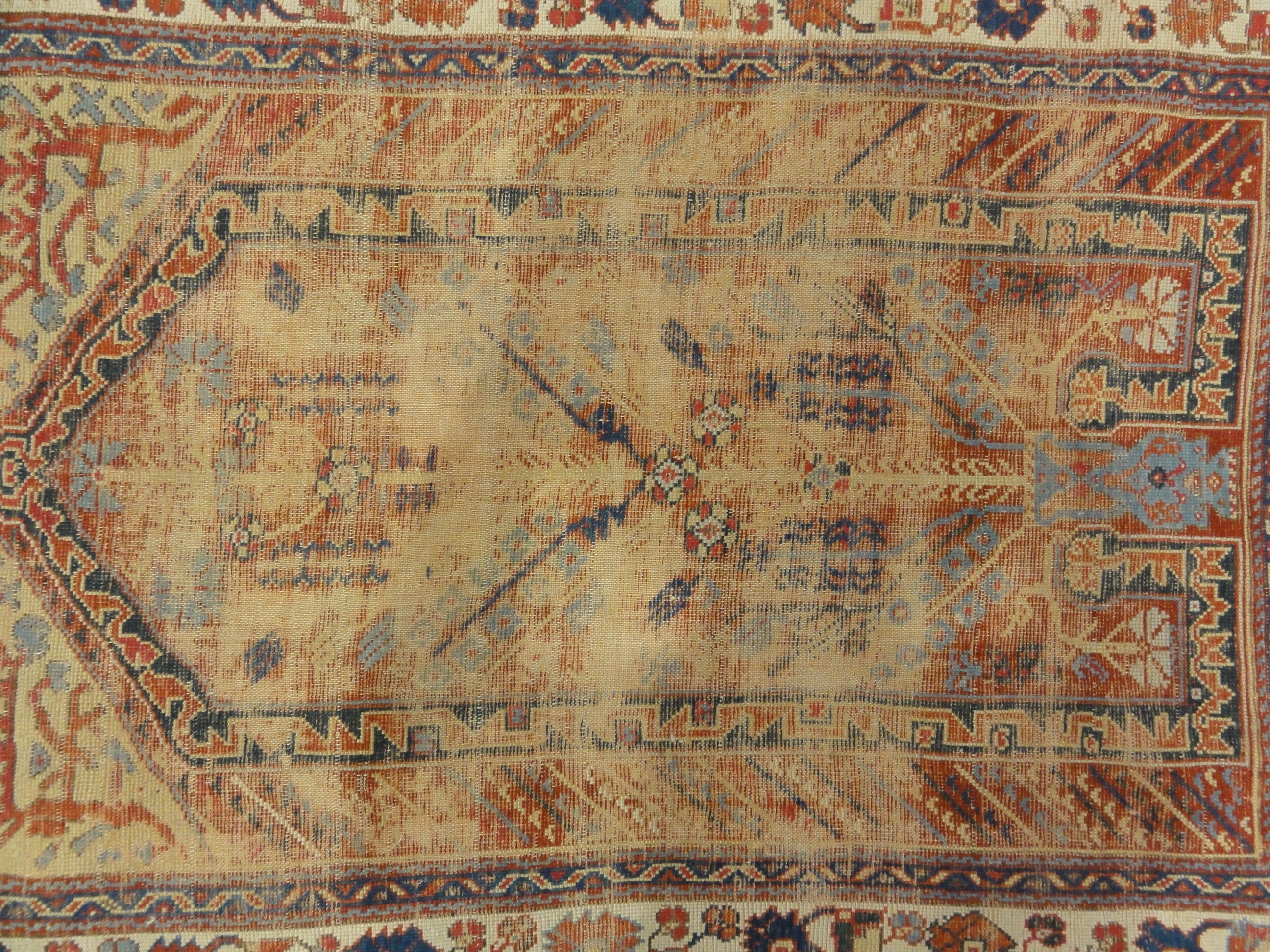 Rare Classical Milas Prayer Rug from Turkey Pre-1700s 30134