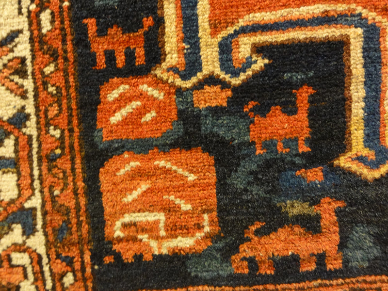 35216 Antique Bakhtiari Flower Rug