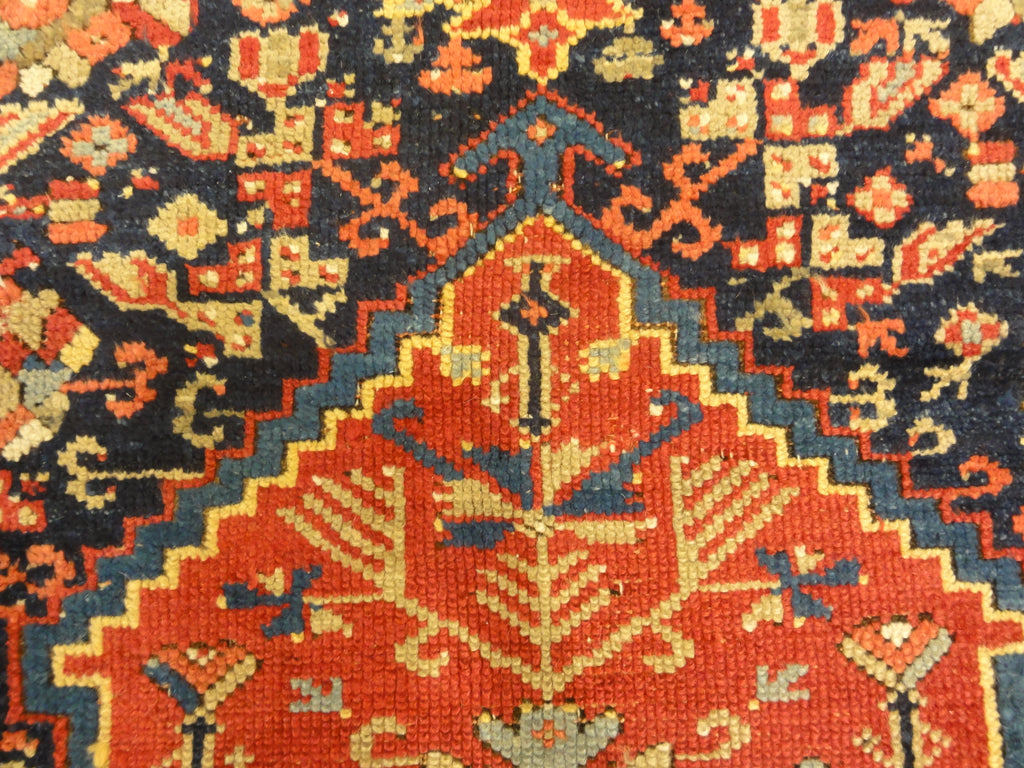 Rare Turkish Oushak Meditation Piece Circa 1800s. A very rare beautiful rug. Genuine woven carpet art sold by Santa Barbara Design Center, Rugs and More.