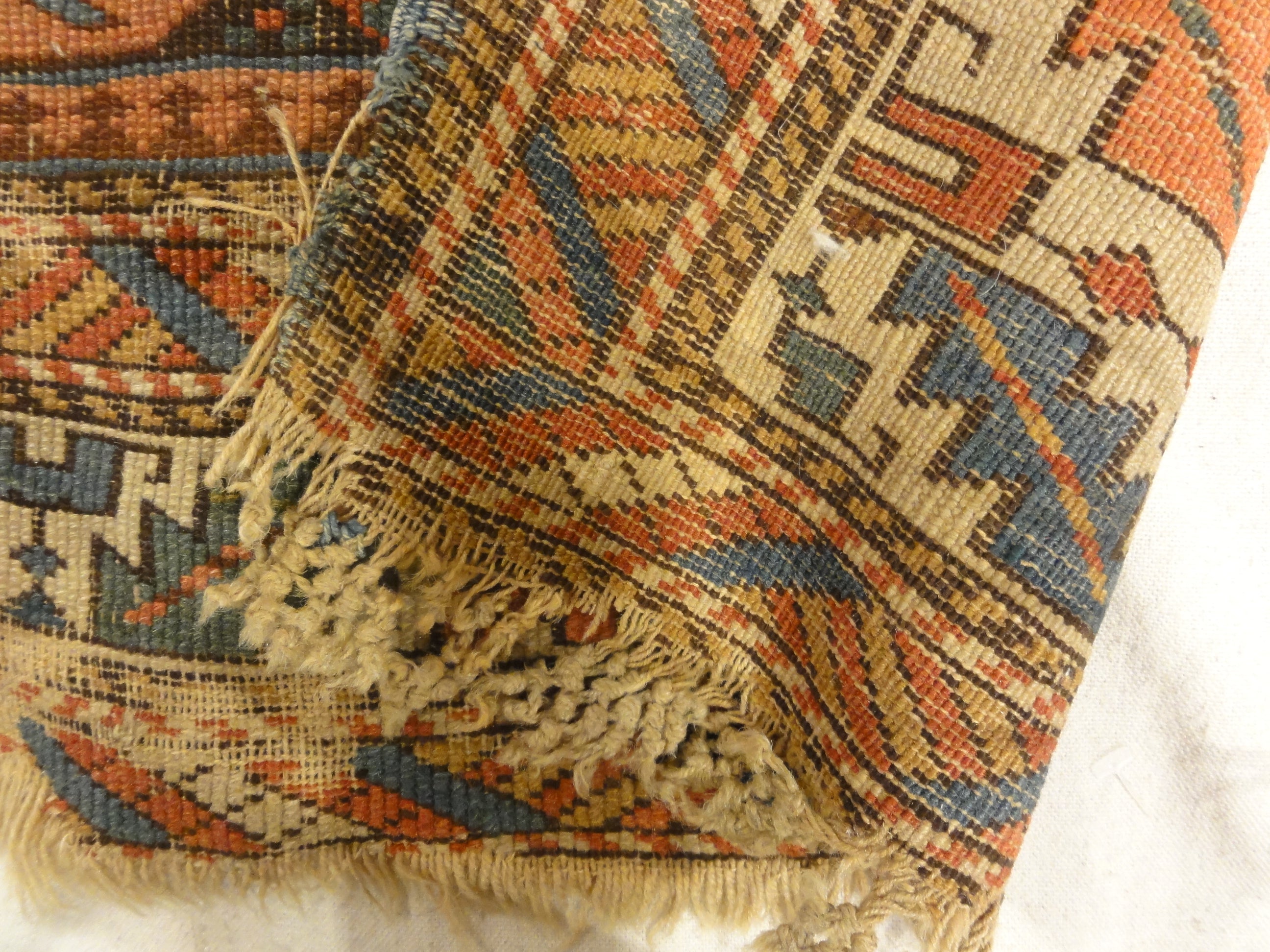 Antique Kuba East Caucasian Rug. A piece of genuine authentic woven carpet art sold by Santa Barbara Design Center, Rugs and More.