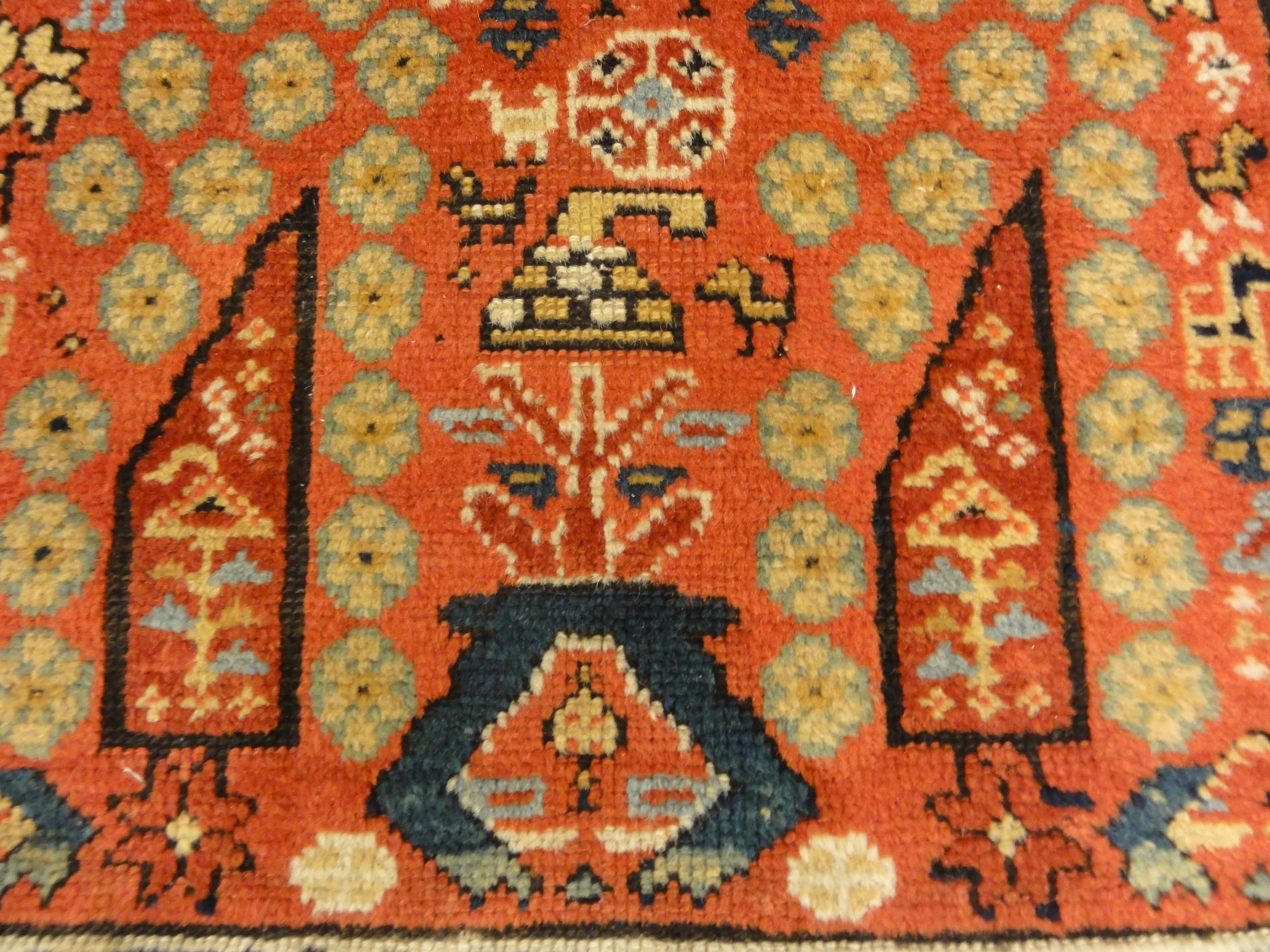 Proto Shahsavan Soj-Bolagh rug ca. 1800 in perfect condition. Classical Tribal art from Kourosh Collection. World class tribal rug at its best.