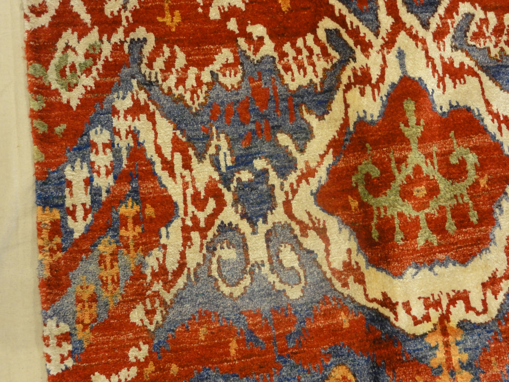 30391 Indian Saree Silk Red Patterned Rug