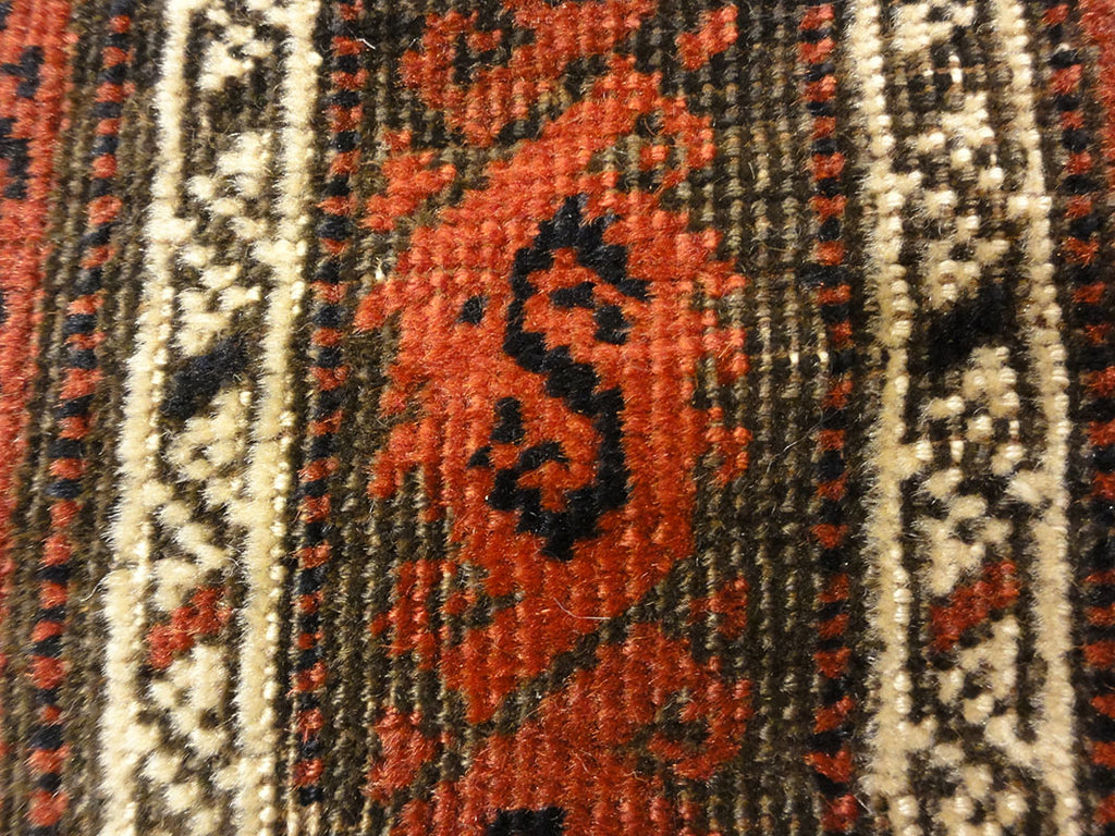 Antique Original Afghan Beluch circa 1880. A piece of genuine woven carpet art sold at the Santa Barbara Design Center Rugs and More in Santa Barbara, CA.