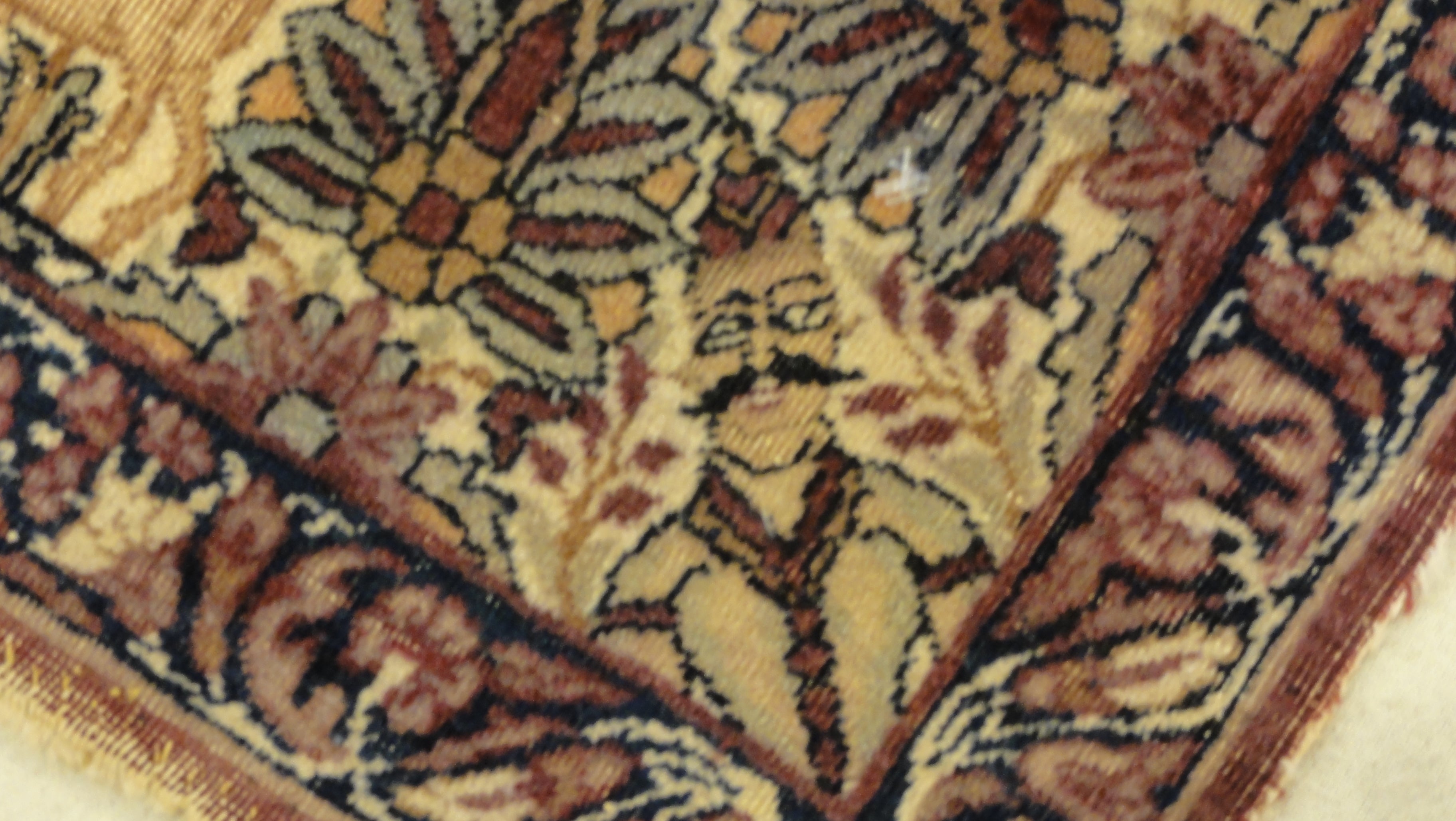 Antique Tree of Life Kerman Rug 34559