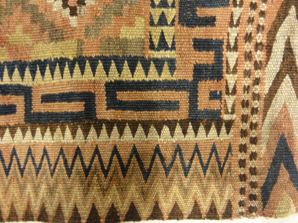 Uzbek Kelim Bag Face Saddle Bag. A piece of authentic genuine antique woven carpet art sold by Santa Barbara Design Center Rugs and More.