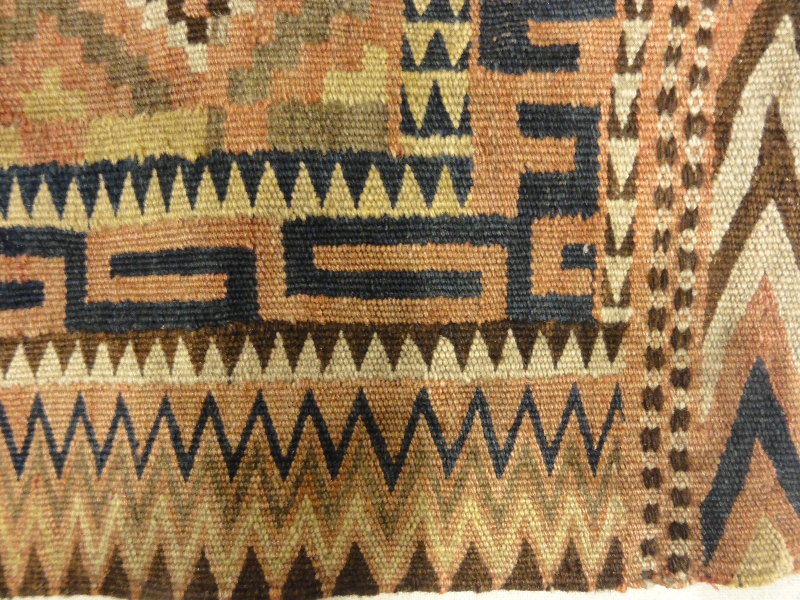 Uzbek Kelim Bag Face Saddle Bag. A piece of authentic genuine antique woven carpet art sold by Santa Barbara Design Center Rugs and More.