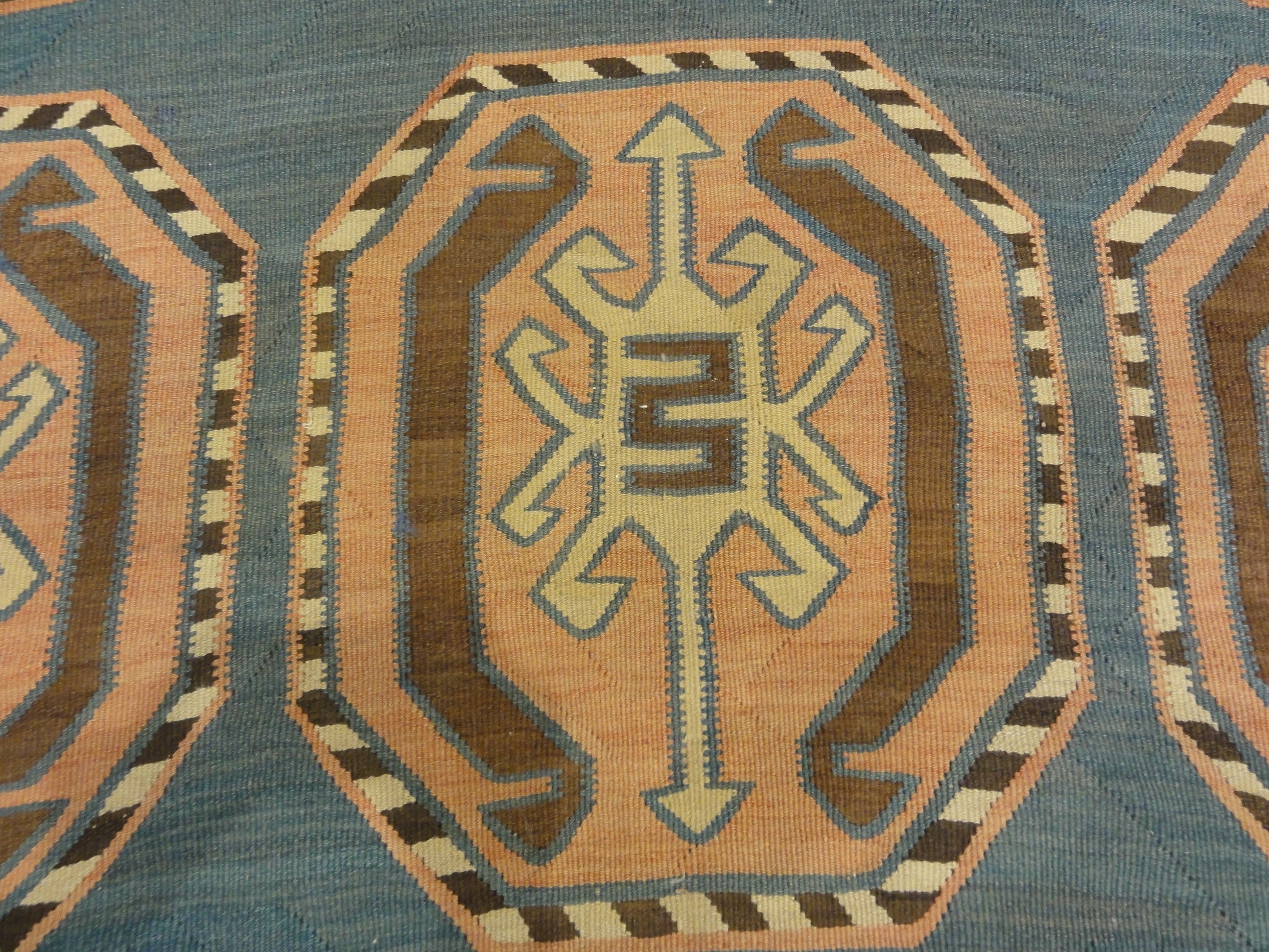 Antique Caucasian Avar Kelim Rug with Dragon and Phoenix