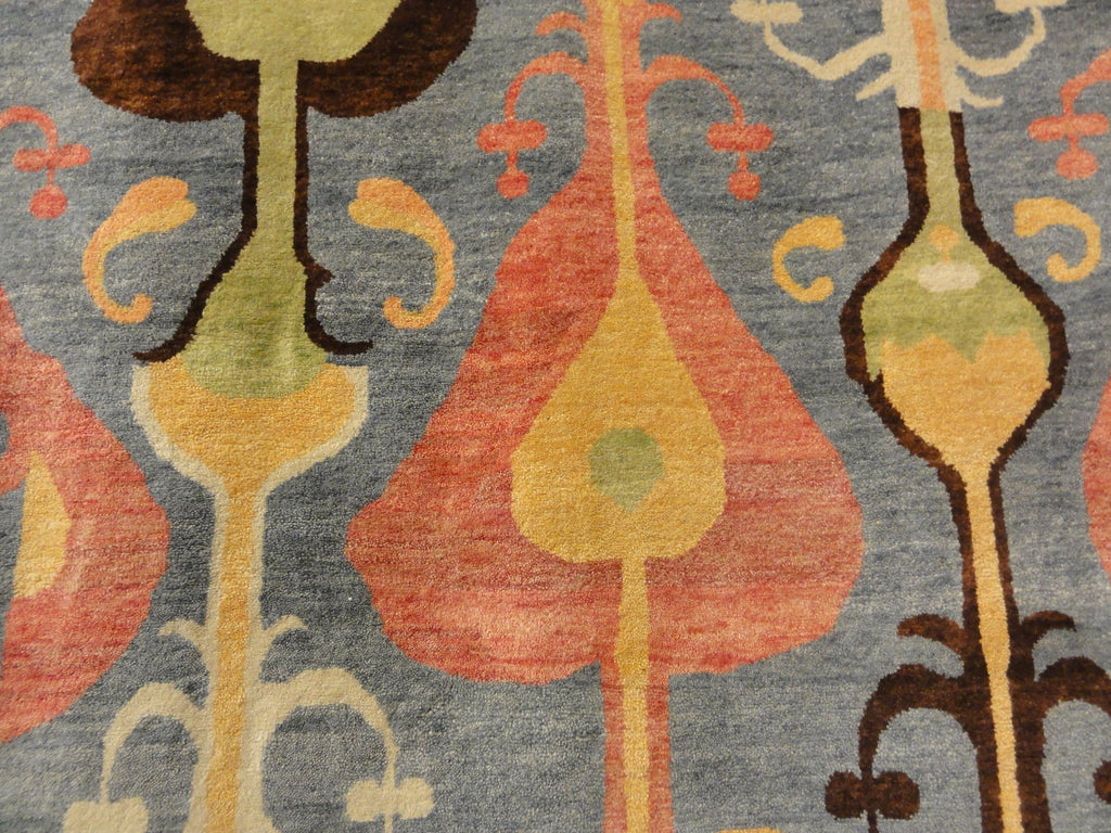 29143 Ikat rug Uzbak textile design