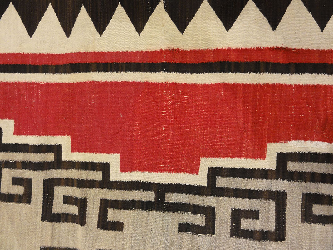 Large Antique Navajo Rug circa 1890-1900 featuring two grey hills. Sold by Santa Barbara Design Center, Rugs and More in Santa Barbara, California.