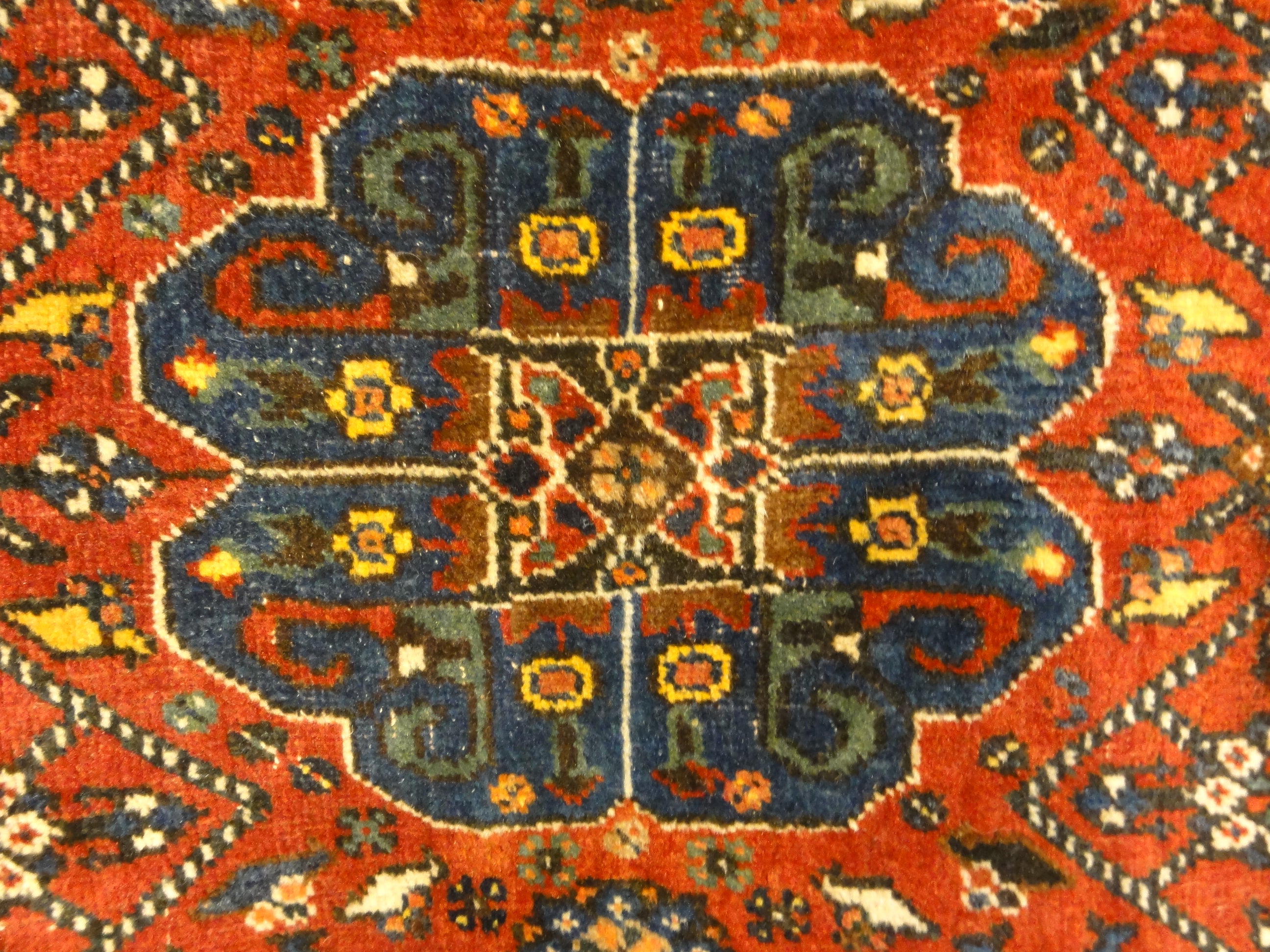 36248 Antique Persian Qashqai Rug Woven Circa 1900