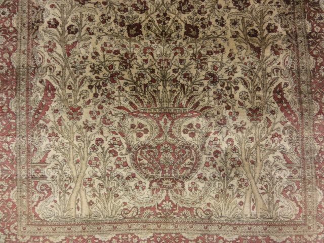 Rare Antique Silk Mohtasham Kashan 29241