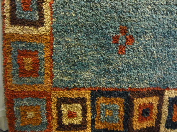 Fine colorful Scandinavian design rug 45166