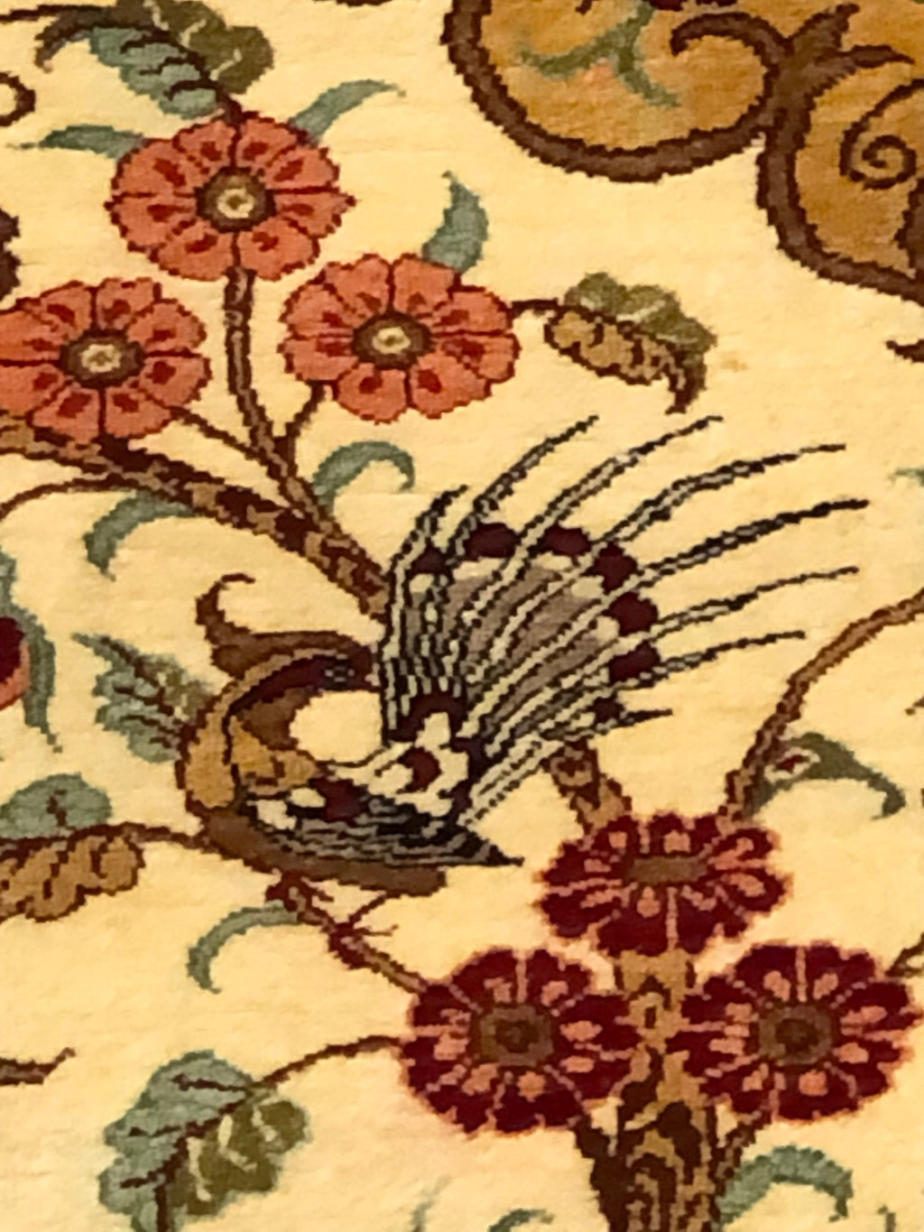 Vintage Fine Persian Silk Rug 37909