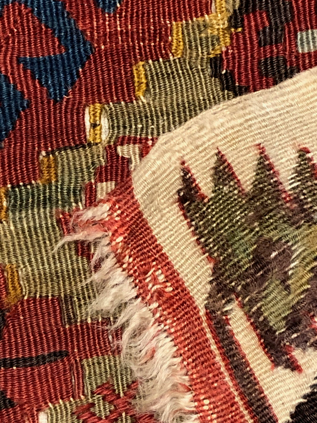 38223 Antique Turkish Reyhanli Kelim rare format