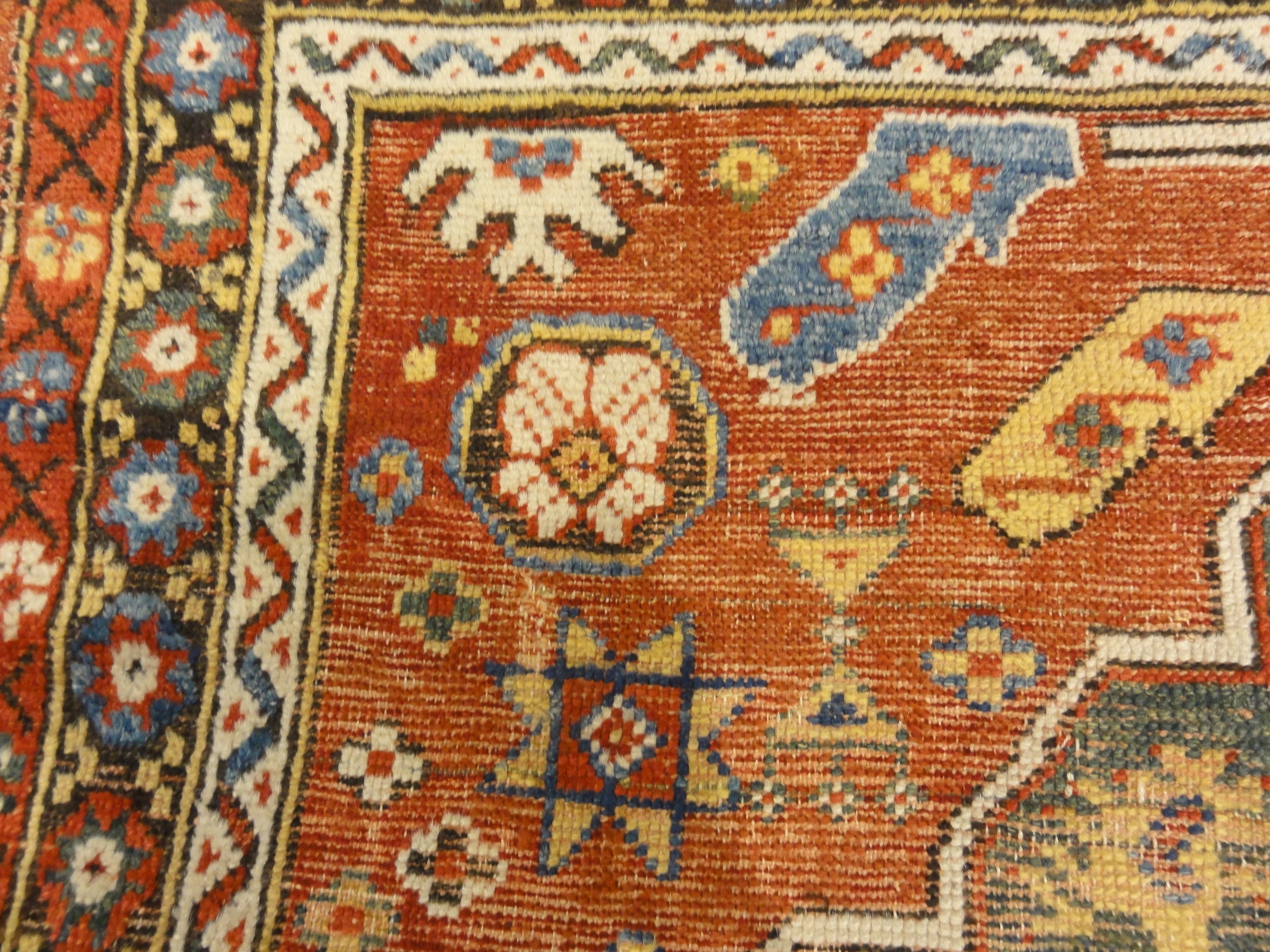 Antique Turkish Bergama Rug. A piece of genuine woven carpet art sold by the Santa Barbara Design Center and Rugs and More.