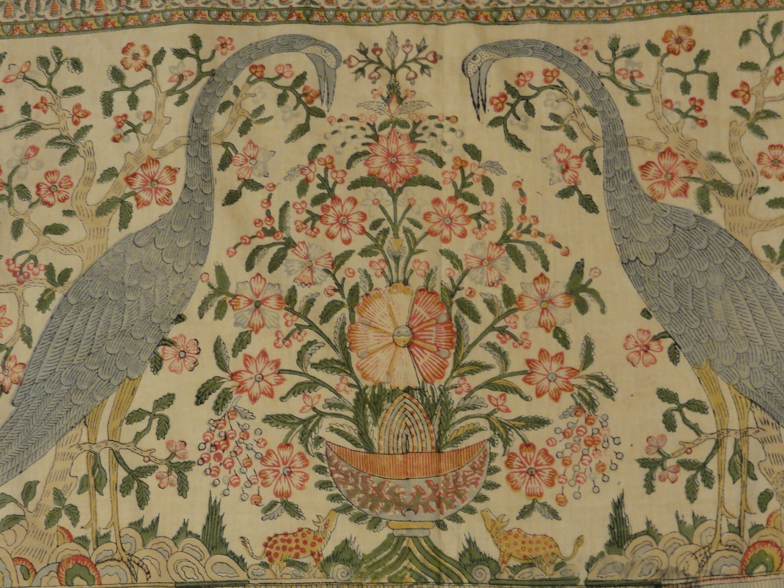 Rare Antique Mughal Palampore Textile with written cartouches 30637