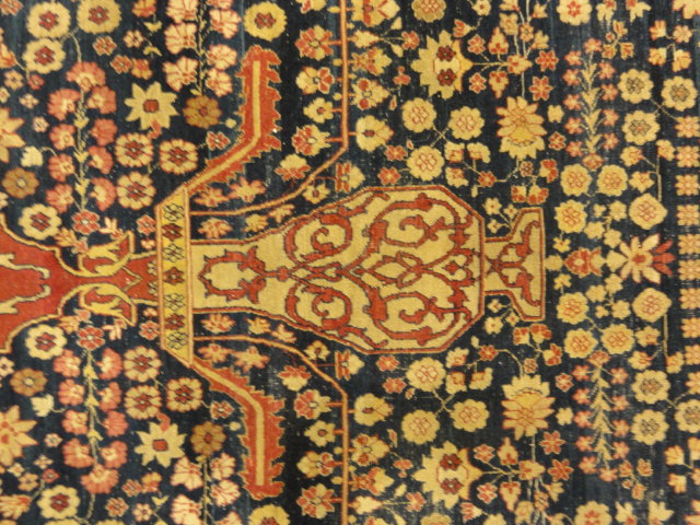Antique Persian Kerman Ravar Rug: 1001 Flowers