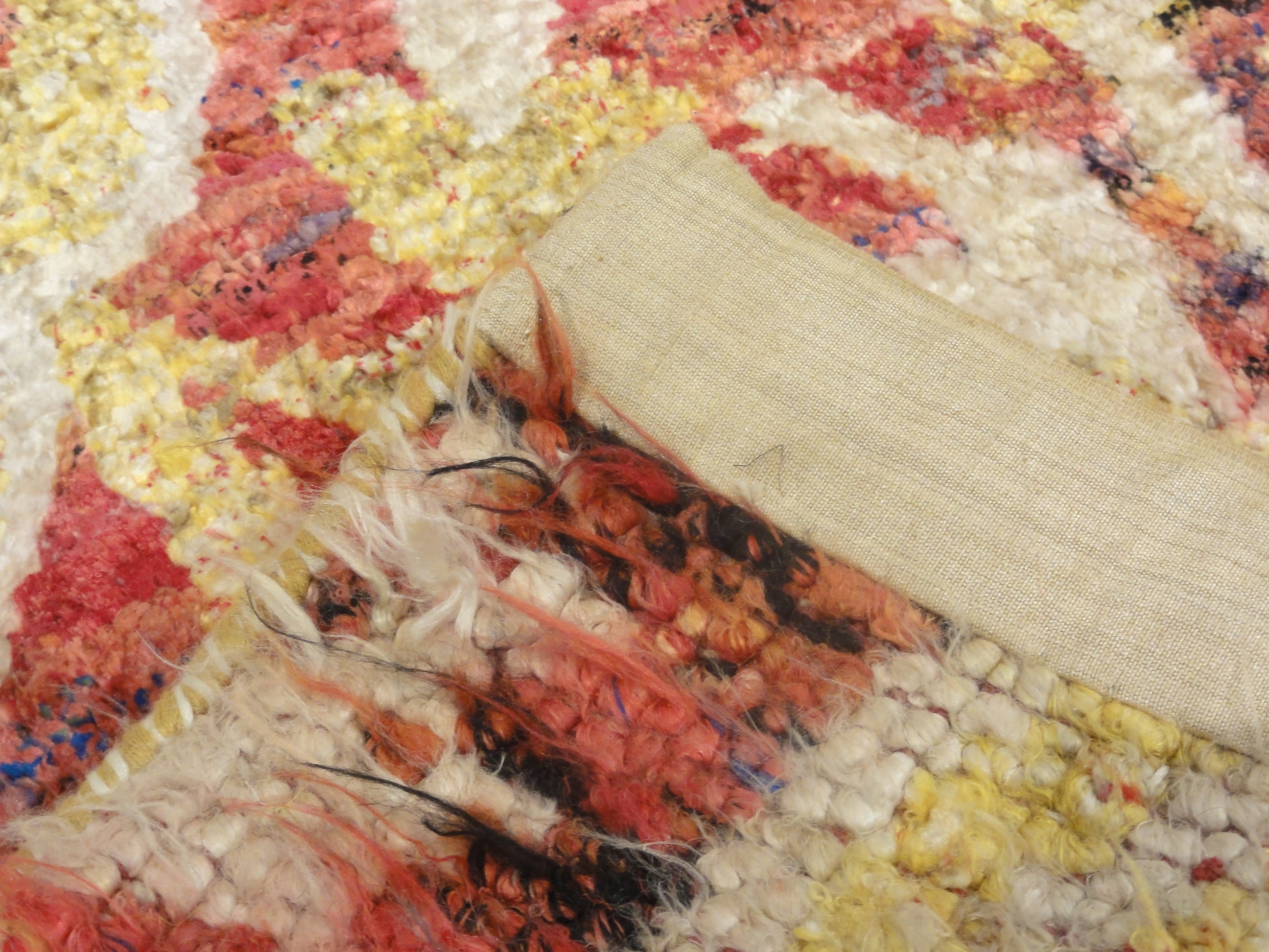 30420 Saree Red Patterned Silk Indian Rug