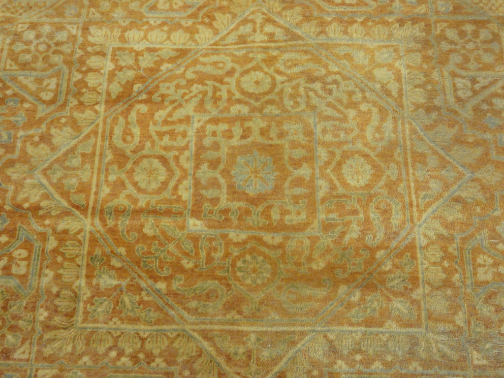 Antique Light Blue and Terra Mamluk Rug 30405