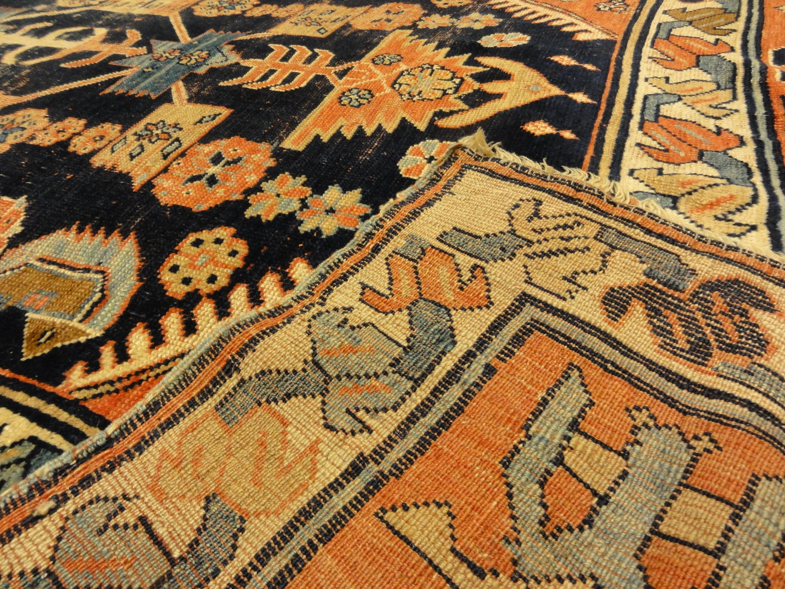 Antique Proto Kurdish Rug Early 19th Century. A piece of genuine authentic woven carpet art sold by Santa Barbara Design Center Rugs and More.