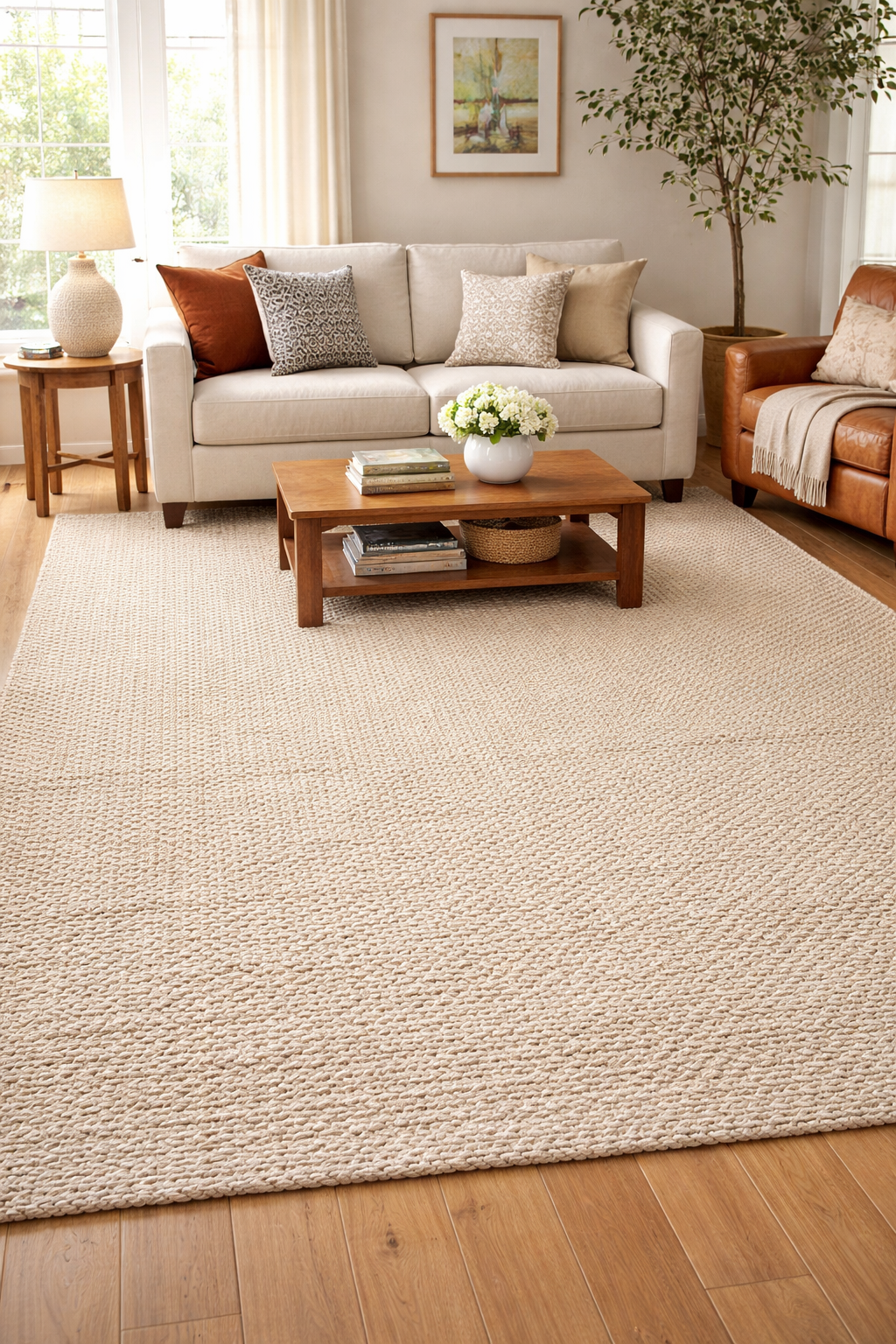Natural Handspun Jute Rug 36820