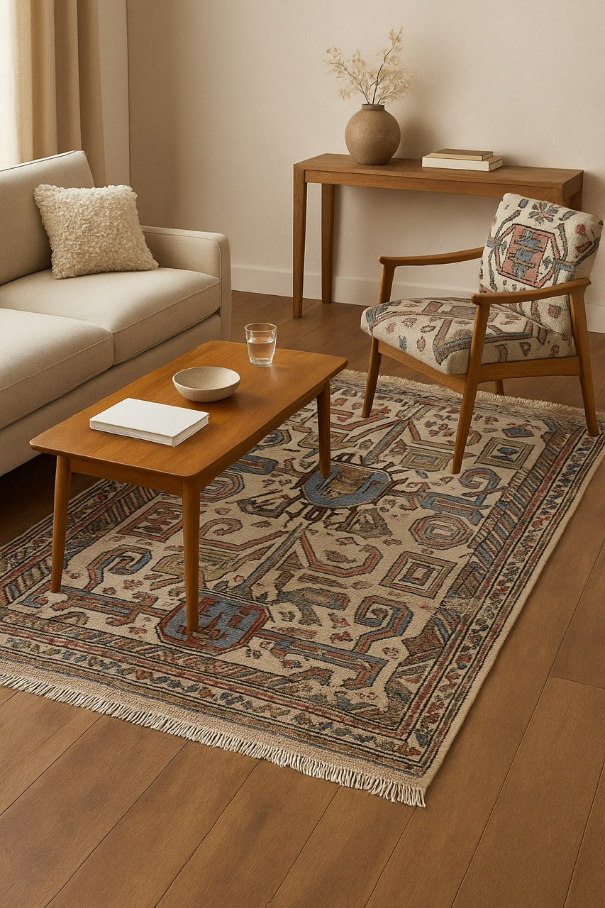 Antique Early Caucasian Derband Kurdish rug 25307