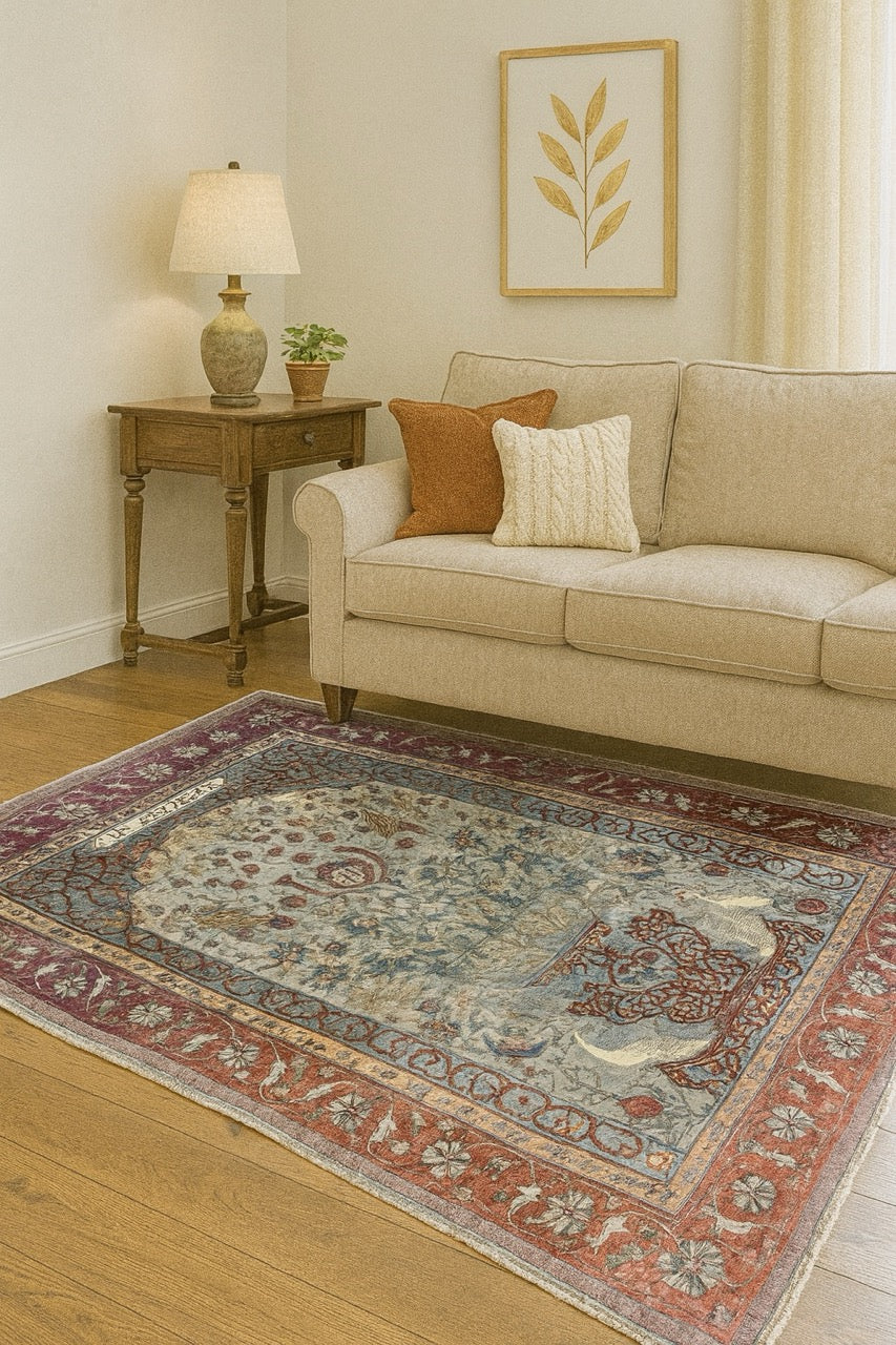 Rare early Persian Silk Kashan 25304