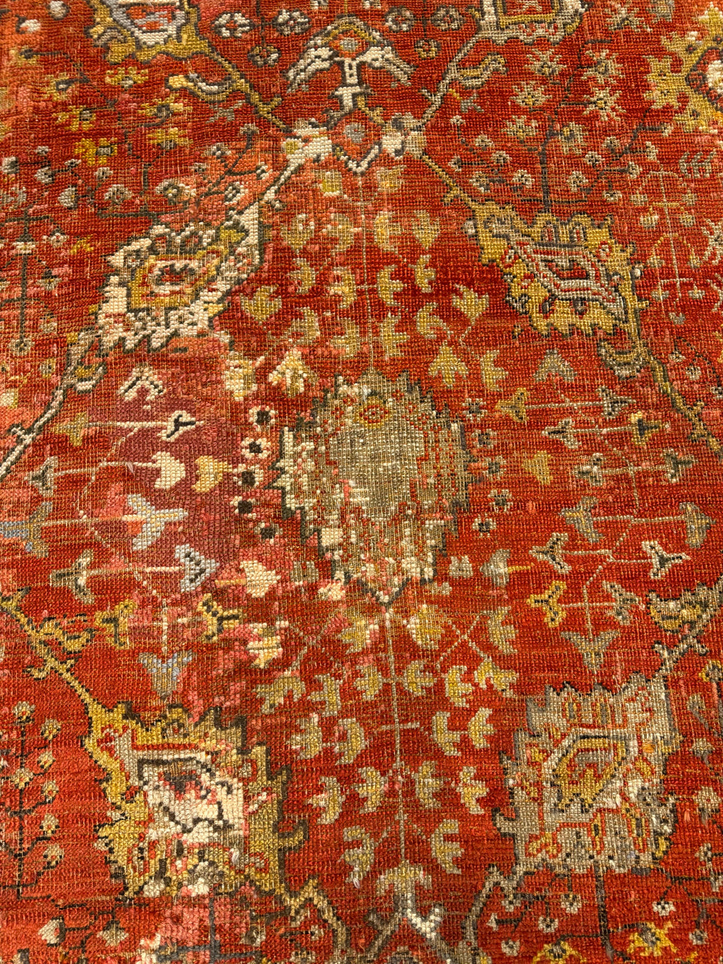 Rare Antique Turkish Oushak 25232