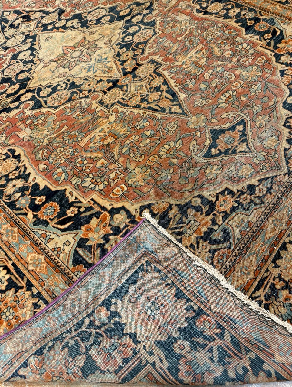 Rare Antique Mohtasham Kashan Rug 29240