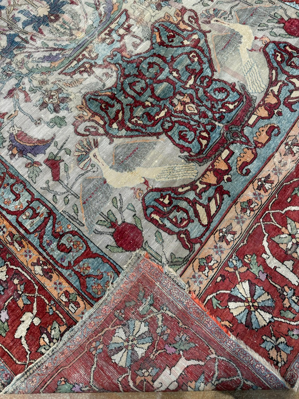 Rare early Persian Silk Kashan 25304