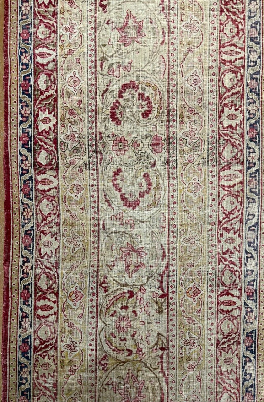 Antique unique Kermanshah with the largest meditation design woven ca.1860 28328