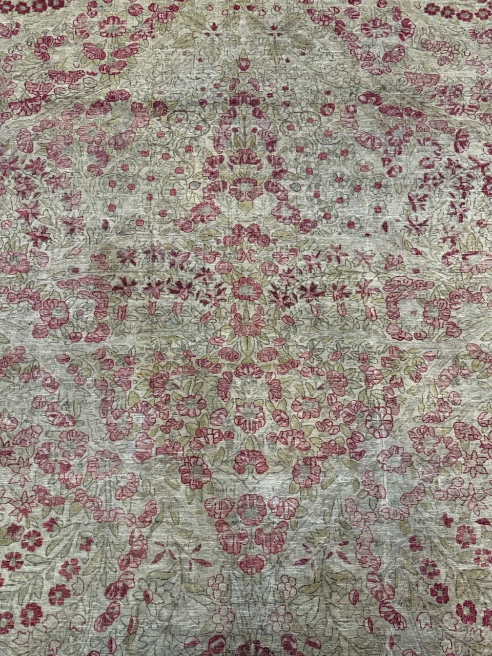 Antique unique Kermanshah with the largest meditation design woven ca.1860 28328