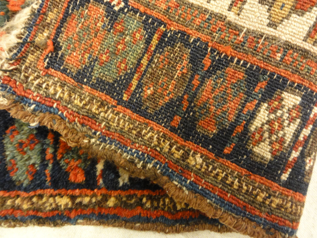 Antique Jaf Kurd Rug Circa 1870. A piece of genuine antique woven carpet art sold by the Santa Barbara Design Center, Rugs and More.