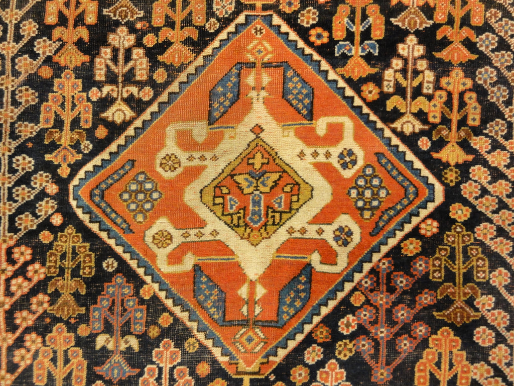 Antique Persian Qashqai 19th Century Rug Genuine Authentic Intricate Woven Carpet Art Santa Barbara Design Center Rugs and More