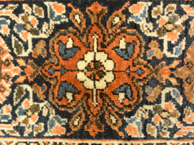 Fine Antique Sarouk Farahan Botteh with Rare Ivory Background 30107